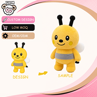 Boneka Lebah Lucu Super Lembut, Mainan Hewan Kartun Berdiri, Boneka Serangga Isi Dakron, Wajah Bordir, Pereda Stres, Unisex