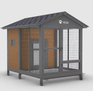 Tragbares Hundehaus mit Robustem Metallkäfig, Warmem Nest, Oberlicht und Umzäuntem Ruhebereich - Product Image 1