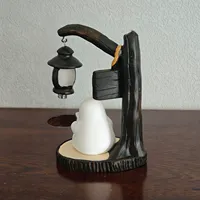 Lanterne LED en résine personnalisée en forme de fantôme mignon, figurine de lecture, décoration de collection pour Halloween, vente en gros