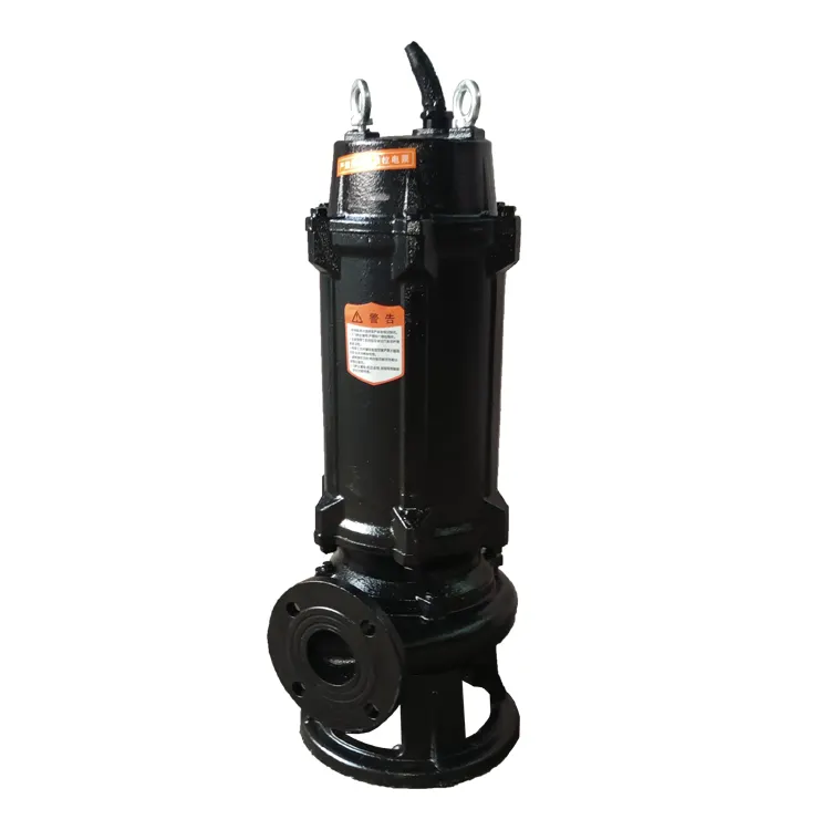 submersible electric watersubmersible 4kw portable submarine water and feces impeller raw sewage pump with blade