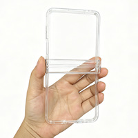 Casing Handphone Magnetik Transparan Baru untuk Samsung Galaxy Z Flip 8 7 6, Pelindung Handphone Transparan
