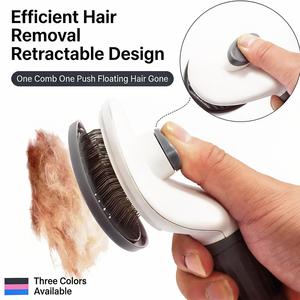 หวีแปรงสำหรับสัตว์เลี้ยง <span class=keywords><strong>แมว</strong></span>และสุนัข - <span class=keywords><strong>กำจัด</strong></span>ขนลอยและเห็บ<span class=keywords><strong>หมัด</strong></span> ทำความสะอาดตัวเองได้ด้วยปุ่มเดียว อุปกรณ์ทำความสะอาดสัตว์เลี้ยง - Product Image 4