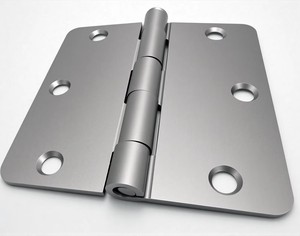 Satin Nickel Brushed Cold Rolled Steel Modern Furniture Inner Door Hinge 3.5 Inch Rounded <b>Corners</b> for Bedroom <b>Cabinet</b> Interior - Product Image 4