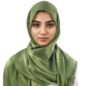 Sciarpe Etniche Personalizzate in Poliestere Glitterato per Donna, <span class=keywords><strong>Hijab</strong></span> Musulmano alla <span class=keywords><strong>Moda</strong></span>, Scialle Luccicante in Tinta Unita - Product Image 1