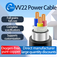 Cable de Alimentación Blindado de Media Tensión de 3 Núcleos VV22 de 1.8/3kV para Transmisión de Energía Industrial y Cableado de Equipos