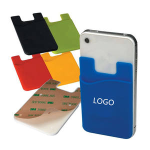 Prix de gros de porte-cartes de visite en silicone écologique pour téléphone portable avec impression de logo personnalisée - Product Image 6