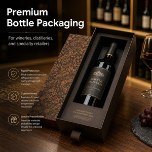 Wholesale Luxury Sliding Drawer Gift <b>Box</b> Custom Rigid Cardboard Packaging for Jewelry Cosmetics Perfume Wine <b>Bottle</b> with Logo - Product Image 4