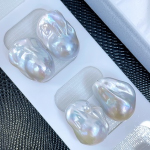 Perles d'eau douce naturelles Edison baroques de grande taille 5A, paires de perles lâches, idéales pour la fabrication de boucles d'oreilles DIY et la production de bijoux en gros - Product Image 2