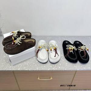 Nouvelle tendance mode 2025, chaussures plates polyvalentes, décontractées, simples et confortables pour femmes, style rétro français, <span class=keywords><strong>mules</strong></span> à lacets fermées pour l'hiver - Product Image 1