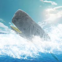 Réaliste cachalot en peluche réaliste Animal marin poupée en peluche doux océan baleine oreiller Simulation mer créature cadeau
