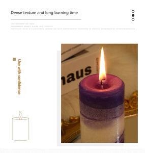 Velas Aromáticas Cilíndricas <span class=keywords><strong>de</strong></span> Colores Clásicas y Sencillas al por Mayor <span class=keywords><strong>para</strong></span> Uso Doméstico, Juego <span class=keywords><strong>de</strong></span> Velas <span class=keywords><strong>de</strong></span> Cera <span class=keywords><strong>de</strong></span> Barra Larga sin Humo <span class=keywords><strong>para</strong></span> Bodas Románticas - Product Image 5