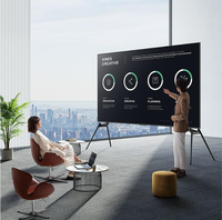 Grosir murah OEM tv pintar ukuran besar 65/75/85/100 inci sistem android layar penuh 4K LED/LCD