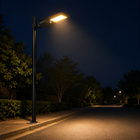 Lampadaire Solaire Tout-en-un PRO 20W 3000lm, Récompensé G-MARK, Faisceau 140x70, Panneau Solaire Monocristallin IP65, 3 Températures de Couleur, Montage sur Poteau ou Mural