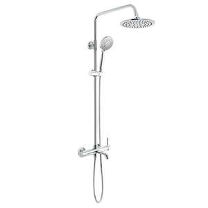 SANIPRO Round Single Handle Bath <strong>Taps</strong> Stainless Steel Wall Mounted Rain Shower <strong>Head</strong> System 2 Function Shower Set for Bathroom - Product Image 2