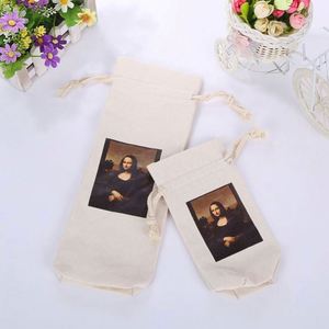 Wholesale Canvas <b>Drawstring</b> Wine <b>Bag</b> Tote <b>Bag</b> Wine Bottle Holder Customization Wine Tote <b>Bag</b> Carrier - Product Image 6