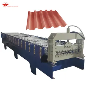 Máquina formadora de rollos de panel de techo recubierto de Zinc trapezoidal automático 40 100 PLC de acero nuevo para azulejo Libia Benghazi África del Norte - Product Image 1