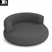 Canapé gonflable rond en tissu robuste avec larges accoudoirs, chaise longue gonflable de qualité supérieure pour patio extérieur, balcon, camping