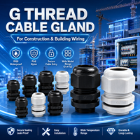 Presse-étoupe en nylon étanche, filetage G1/4 ~ G2, gamme de câbles 4~8 mm, connecteur IP68 de haute qualité pour l'industrie électrique