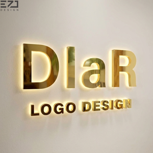 Lettres rétroéclairées en acier inoxydable personnalisées EZD, logo <span class=keywords><strong>de</strong></span> boutique personnalisé, signalétique lumineuse, enseigne LED extérieure personnalisable - Product Image 4