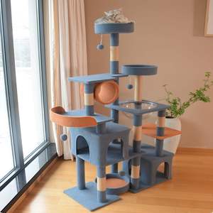 Rascador para Gatos Grande y Lujoso de MDF Clásico con Diseño Ecológico de 4 Niveles para Uso en Interiores - Casa y Área de Juego para Gatos - Product Image 3