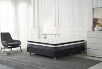 Matelas de lit en mousse à mémoire de forme hypoallergénique avec surmatelas, enroulable en boîte