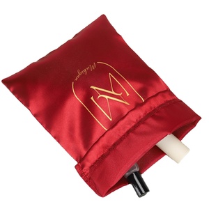 Hot Sale Satin <b>Drawstring</b> Cosmetic <b>Makeup</b> Tools Storage Pouch Custom logo Satin Gift Packaging <b>Drawstring</b> <b>Bag</b> - Product Image 3