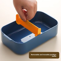 Boîte à lunch de haute qualité de 1350 ml, compatible micro-ondes, à double couche, design nordique, empilable, anti-fuite, pour enfants, école, adultes, bureau