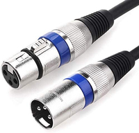 Cable XLR, línea Cannon DMX, para micrófono de sonido de escenario LED, cable de micrófono, cobre puro de 22AWG