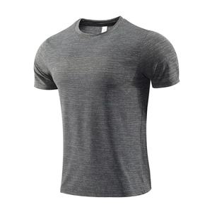 T-shirt pour homme à col rond et ourlet arrondi, de haute qualité, coupe musclée, ajustée, manches personnalisées, logo vierge, t-shirts sans couture pour homme - Product Image 5