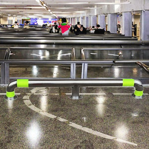 स्टेनलेस स्टील उच्च तीव्रता प्रिस्मेटिक चिंतनशील संरक्षण सड़क यातायात नियंत्रण और भीड़ प्रबंधन के लिए हटाने योग्य हूप बाधा बाधा - Product Image 6