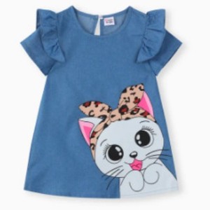 2026 Nuova Collezione Estiva Gonna in Cotone per Bambine, Design Cartoon, Trattamento Morbido, Stile Abito, Commercio Estero - Product Image 4