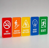 Panneau d'interdiction de skateboard en acrylique coloré personnalisé, impression UV, découpe laser, signalétique publique murale, vente en gros