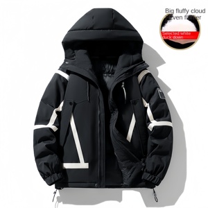Giacca Invernale da Uomo, con Isolamento Termico, Fodera Morbida e Vestibilità Flessibile e Confortevole, Adatta per l'Uso Quotidiano - Product Image 2