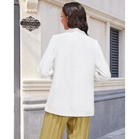 Blazers décontractés légers pour femmes 2026 en Spandex/Polyester, sans doublure, à bouton unique, vestes de costume longues tendance printemps-été