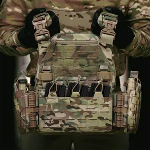 1000D Nylon Ánh sáng trọng lượng chiến thuật áo giáp vest với Molle hệ thống trong đa màu sắc tấm tàu sân bay chiến thuật vest