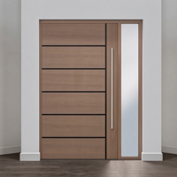 Porte intérieure en bois massif couleur noyer, porte de chambre à coucher, finition imperméable, moderne, pour appartement, maison, bureau