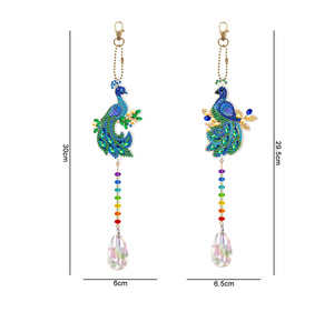 Nouvelle fenêtre jardin décor cristal acrylique diamant <span class=keywords><strong>peinture</strong></span> pendentif attrape-soleil carillons éoliens Art suspendu Unique article décoratif - Product Image 3