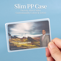 SUNSHING Slim Container Carte de crédit USB Flash Drive Case en plastique Universal Card Case for Calling Card Name Card Bus ID Card