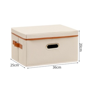 Colorful Custom Fabric Storage Bins <strong>with</strong> <strong>Handles</strong> <strong>Foldable</strong> Cube Baskets for Home Kids Closet or Play Room - Product Image 2