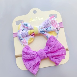Bandeaux à nœuds en nylon extensible pour bébés, accessoires pour cheveux de bébés - Product Image 1
