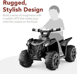 ตัวเลือกที่ดีที่สุด6V ของเล่นขี่4ล้อรถของเล่นยางรถสำหรับเด็กรถสี่ล้อมือจับคันเร่งปุ่มกด - Product Image 3