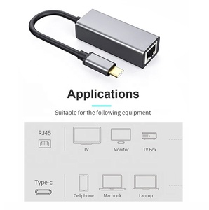 Type-C để RJ45 Gigabit Ethernet Type-C để Ethernet <span class=keywords><strong>Adapter</strong></span> USB Type-C Lan Mạng <span class=keywords><strong>Adapter</strong></span> USB Card mạng cho PC máy tính xách tay Máy tính bảng - Product Image 5