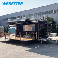 WEBETTER Camion de snack-bar mobile de 2 étages personnalisé Remorques alimentaires à deux étages entièrement équipées Normes américaines