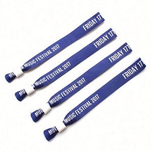 Bracelet en tissu personnalisé avec fermeture à barillet, logo festival, pour billet d'entrée, événement, concert, en satin - Product Image 2