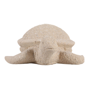 Statuetta di tartaruga in resina con finitura effetto sabbia per decorare casa, ufficio, soggiorno e mensole. - Product Image 5