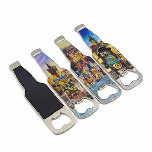 Manufacturer Customized Logo Foil Printing Beach City Tourist Souvenir Metal <b>Fridge</b> Magnet Bottle Opener Custom - Product Image 6