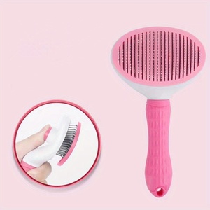 Spazzole personalizzate in acciaio inossidabile con pulsante per pulire i peli per animali domestici cani Cat Slicker autopulente spazzola pettine per animali domestici