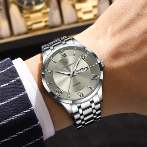 POEDAGAR 978 Reloj de Pulsera Casual para Hombre, con Correa de Acero Inoxidable, Resistente al Agua, con Visión Nocturna, Nuevo, Reloj de Cuarzo para Hombre - Product Image 4