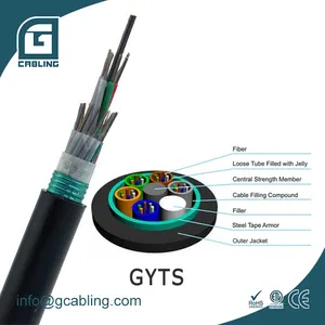 G布线GYTS户外光纤144芯光纤仪表电缆光纤optique光缆