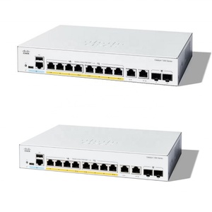 สวิตช์เครือข่ายอีเธอร์เน็ตแบบจัดการได้ Cisco 1300 ซีรีส์ รุ่น C1300-8T-E-2G ใหม่เอี่ยม พร้อมพอร์ต 8 กิกะบิต SFP+ Uplinks และ POE - Product Image 3